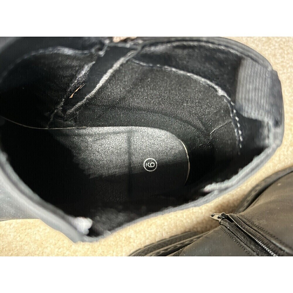 Mysoft Black Chelsea Ankle Boots Side Zipper Chunky Block Low Heel Size 9 - Picture 6 of 8
